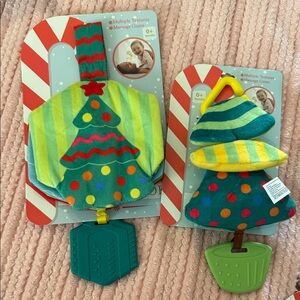 Christmas baby toy brand new set of two Christmas tree, crinkle book and chimes